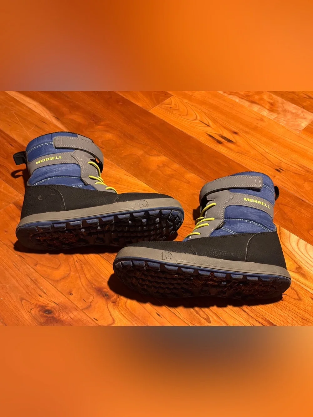 Merrell Kids Black and Blue Winter Boots